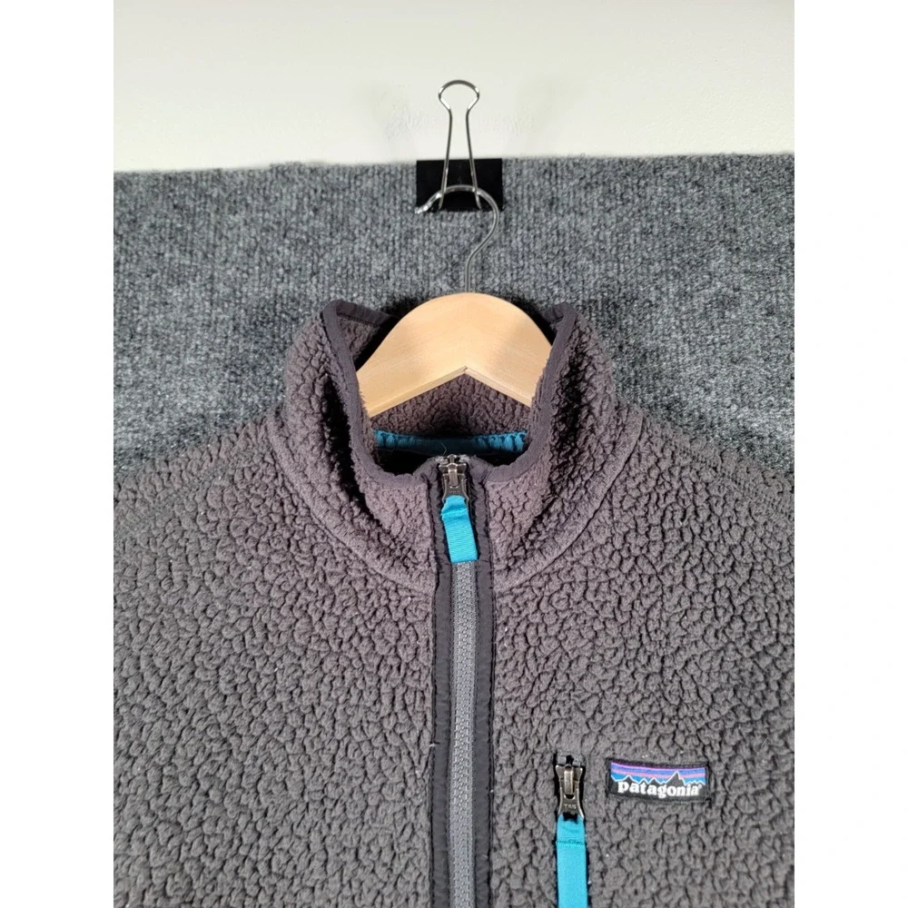 Patagonia Retro Pile 1/4 Zip Fleece Jacket Mens Medium Gray Pullover Sweater